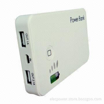 Emergency Portable Backup Mobile Power Bank with 5,000mAh Battery, Ideal for iPhones